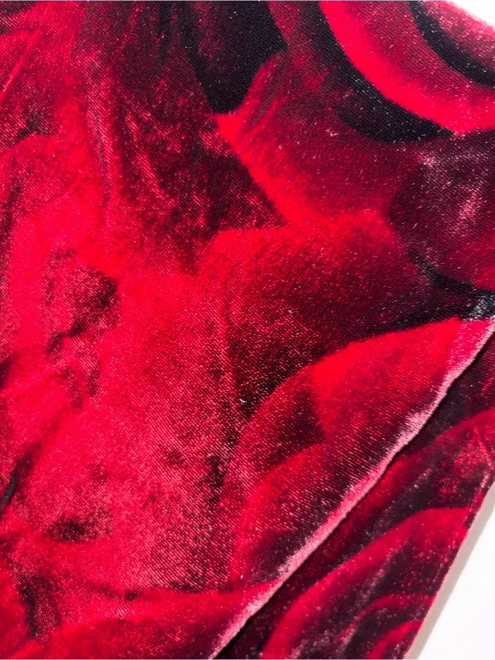 Luxe Plush Velvet Scarf Wrap in Deep Burgundy